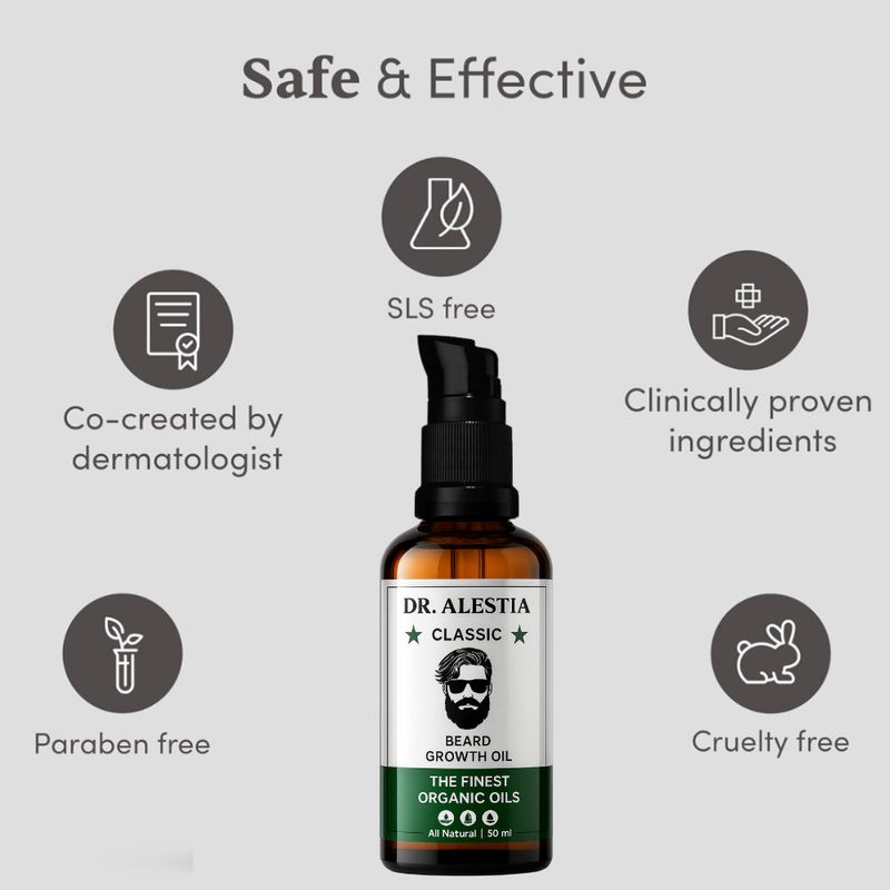 Dr. Alestia Advanced Beard Growth Oil | Argan Oil | Thicker & Healthier Beard