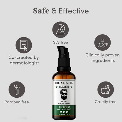 Dr. Alestia Advanced Beard Growth Oil | Argan Oil | Thicker & Healthier Beard
