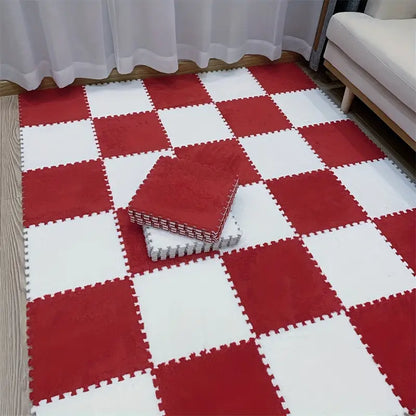 Floor Mats, Hand Washable, Thickened Non-Slip Carpet Tiles