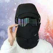 Winter Trapper Hat with Integrated Goggles - Vintage Style, Warm Fleece-Lined Ski Cap for Men & Women
