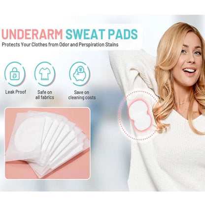 Sweat Pads, Unisex Summer Deodorants Underarm Anti Perspiration Sweat Pads