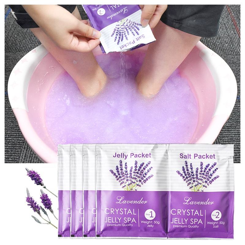 Lavender Crystal Jelly Spa Pedicure – Circulation & Anti-Swelling Foot Soak