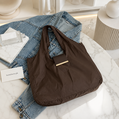 2-in-1 Foldable Reusable Shopping Tote Bag with Compact Keychain Pouch – Lightweight Waterproof Travel Grocery Handbag