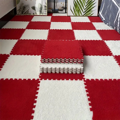 Floor Mats, Hand Washable, Thickened Non-Slip Carpet Tiles