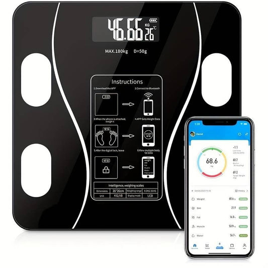 Smart Digital Body Weight Scale | Bluetooth, BMI & USB Charging