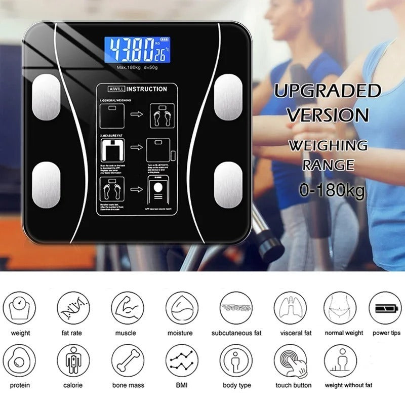 Smart Digital Body Weight Scale | Bluetooth, BMI & USB Charging