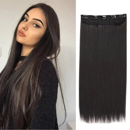 Soft Natural Straight Clip in Hair Extensions