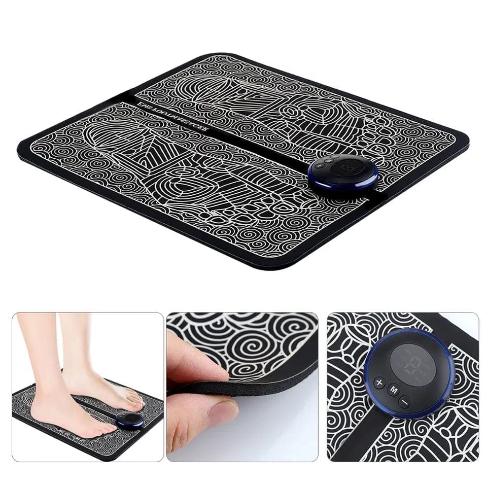 Electric EMS Foot Massager, Foldable Electric Foot Massage Mat, Acupressure Mat, Muscle Stimulation Foot Massager, Physiotherapy Foot Massager Pad, Leg Detox Spa Mat