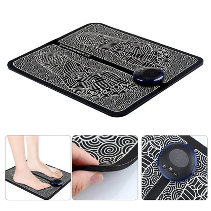 Electric EMS Foot Massager, Foldable Electric Foot Massage Mat, Acupressure Mat, Muscle Stimulation Foot Massager, Physiotherapy Foot Massager Pad, Leg Detox Spa Mat