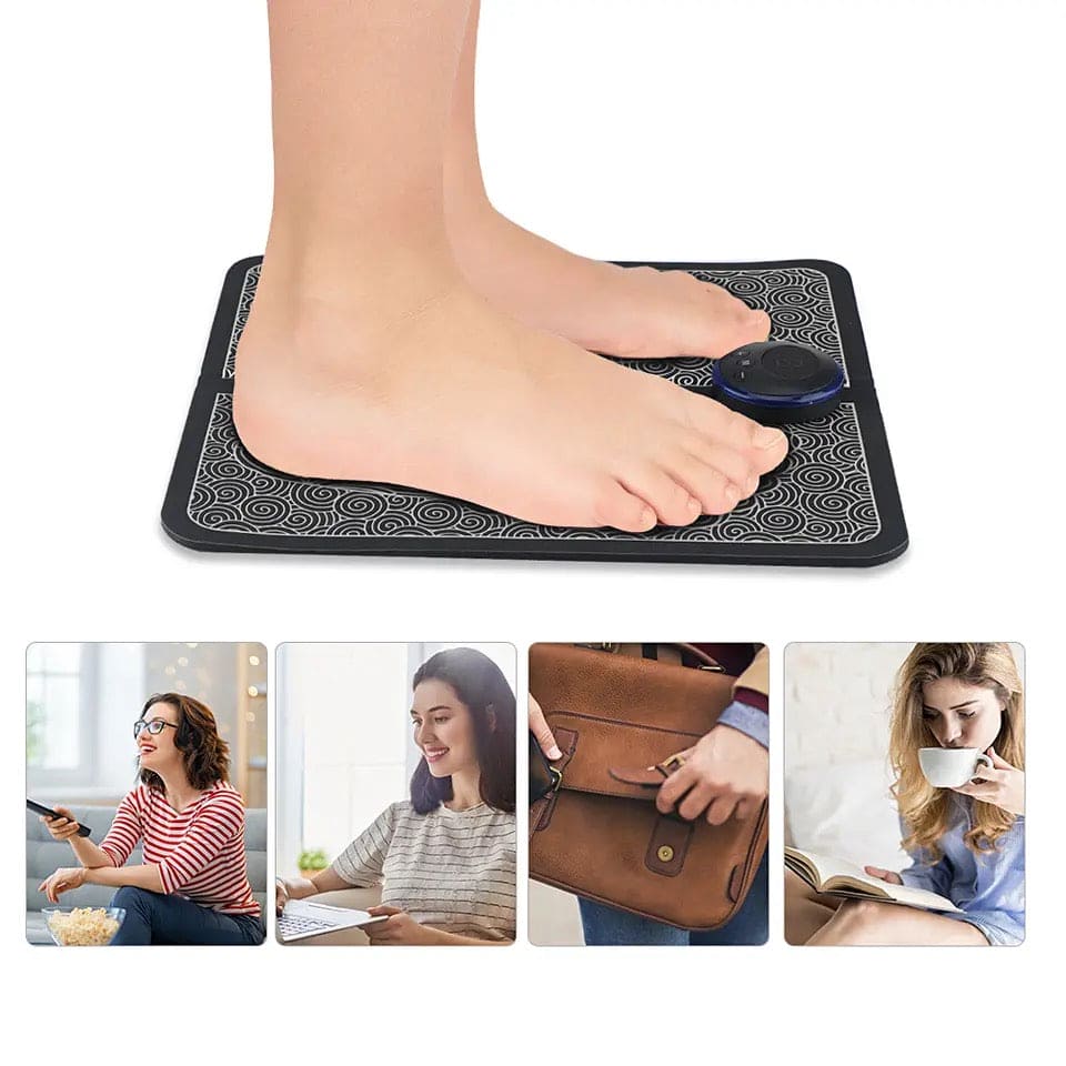 Electric EMS Foot Massager, Foldable Electric Foot Massage Mat, Acupressure Mat, Muscle Stimulation Foot Massager, Physiotherapy Foot Massager Pad, Leg Detox Spa Mat