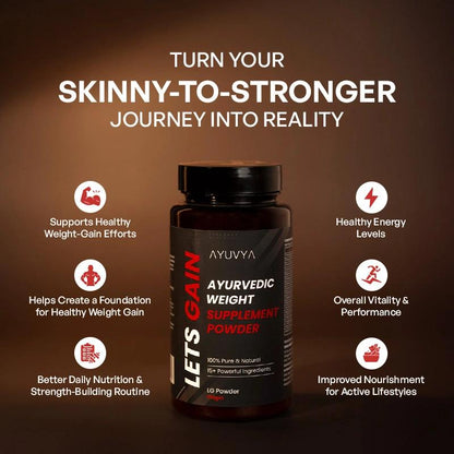 Weight Gainer for Men & Women | Natural Weight Gain Powder | Ashwagandha + Shatavari